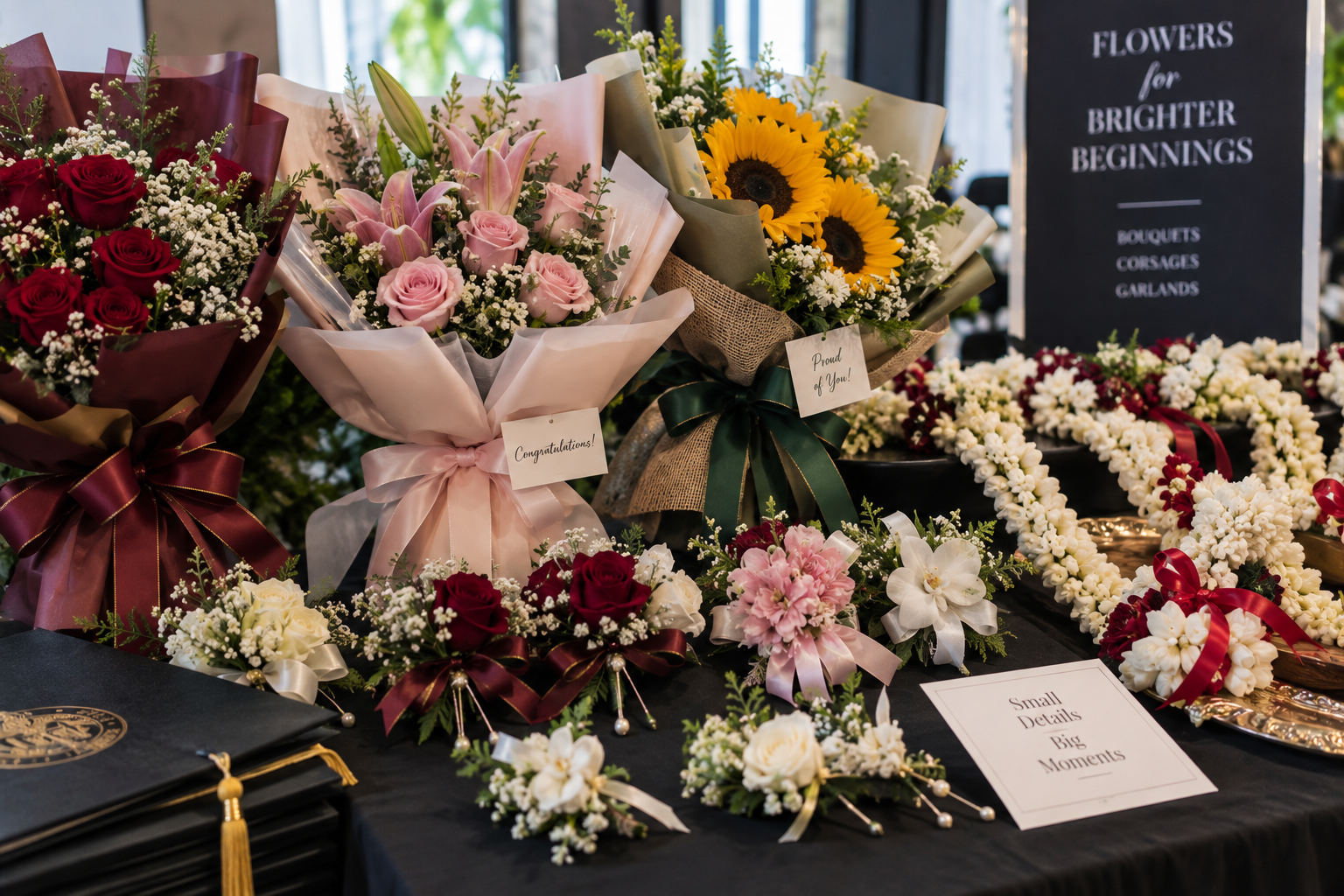 Bouquets corsages and garlands by EXPO