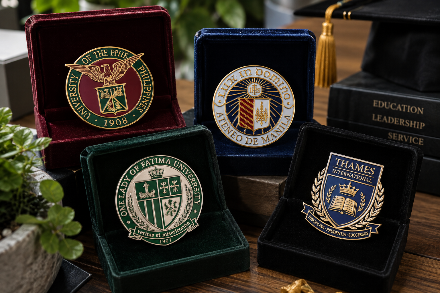 Custom college and organization pins by EXPO