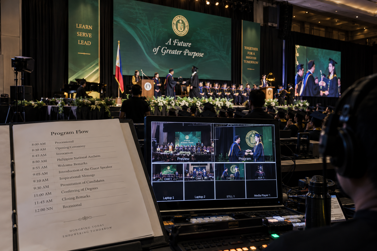 Event production designed around the academic program