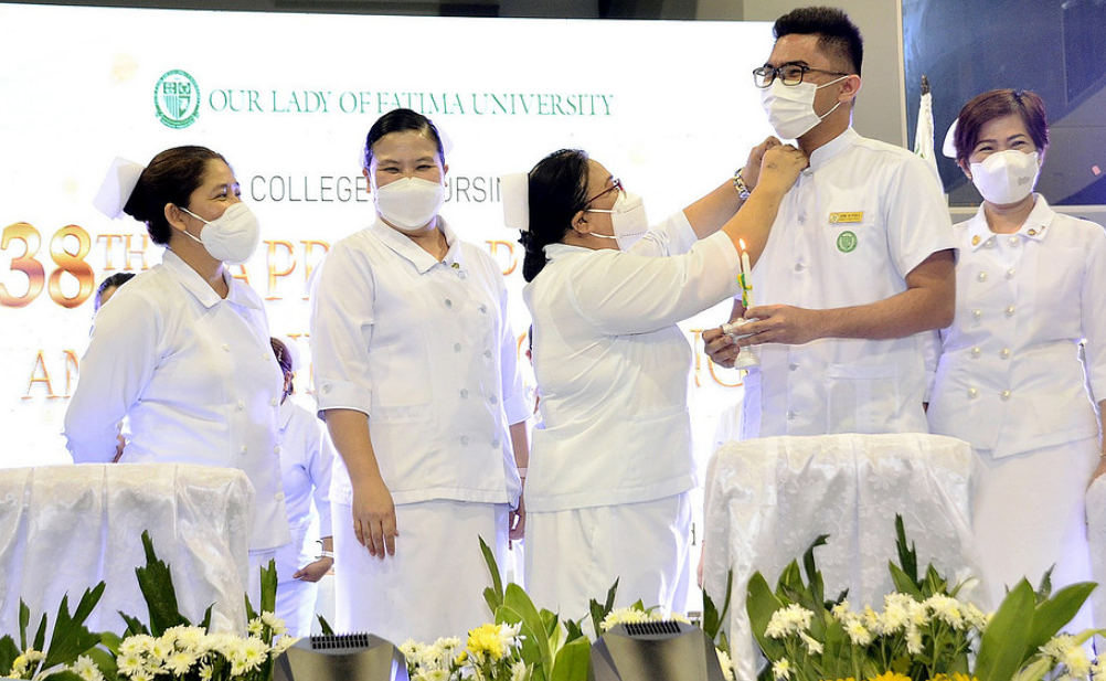 OLFU Nursing pinning ceremony